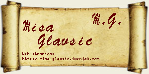 Miša Glavšić vizit kartica